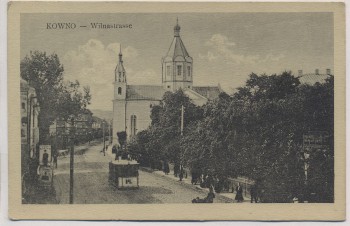 AK Kowno Wilnastraße Kaunas Litauen 1915