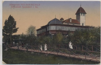 AK Ebersbach Spreedorf in Sachsen Restaurant Felsenmühle Feldpost 1915
