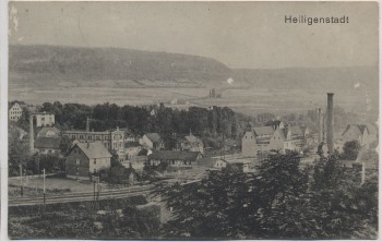 VERKAUFT !!!   AK Heiligenstadt Eichsfeld Ortsansicht mit Bahngleis Fabrik Drahtwerk 1915 RAR