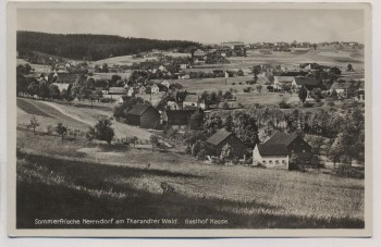 AK Foto Sommerfrische Herrndorf am Tharandter Wald mit Gasthof Hasse b. Niederschöna 1938