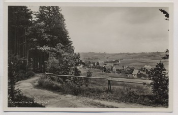 AK Foto Sommerfrische Herrndorf Ortsansicht mit Gasthof Hasse b. Niederschöna 1935