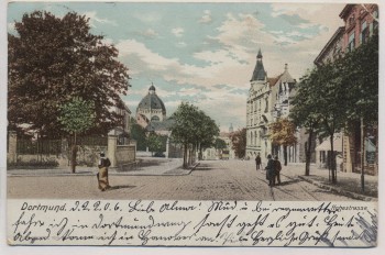 AK Dortmund Hohestrasse mit Menschen 1906 RAR