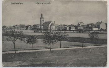 AK Oebisfelde Gesamtansicht mit Kirche 1910