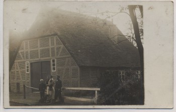 AK Foto Hamburg Wandsbek Hummelsbüttel Grützmühlenweg Haus mit Menschen 1910 RAR