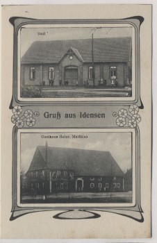 AK Gruß aus Idensen Gasthaus Matthias b. Wunstorf 1910 RAR