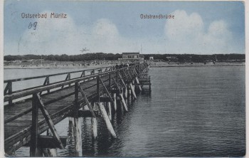 AK Ostseebad Graal-Müritz Oststrandbrücke 1912