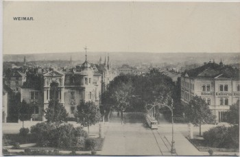 AK Weimar Ortsansicht mit Hotel Kaiserin Augusta 1910