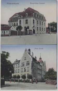 VERKAUFT !!!   AK Kötzschenbroda Kaiserliches Postamt Neue Schule b. Radebeul 1910