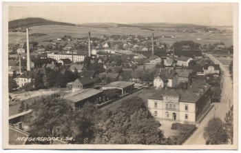 AK Neugersdorf Ansicht mit Fabrik Sachsen 1935