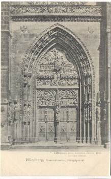 AK Nürnberg Lorenzkirche Hauptportal 1903