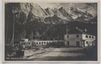 AK Foto Grainau Zugspitzbahnhof Eibsee Bahnhof mit Zug 1935 RAR