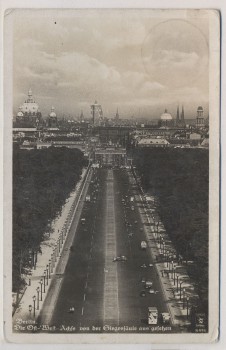 VERKAUFT !!!   AK Foto Berlin Die Ost-West-Achse von der Siegessäule aus gesehen 1943