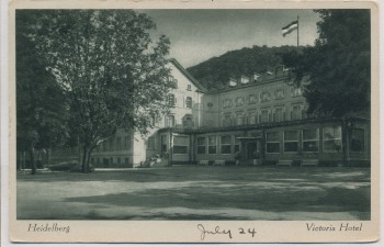 AK Heidelberg Victoria Hotel 1924