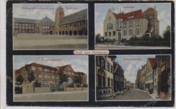 AK Mehrbild Gruß aus Mengede Bergmannsheim Amtshaus Bahnhofstraße ... Dortmund 1923