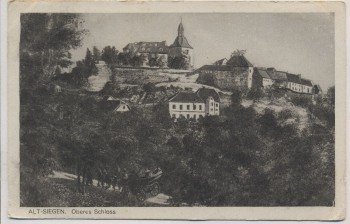 Künstler-AK Alt-Siegen Oberes Schloss Feldpost 1917