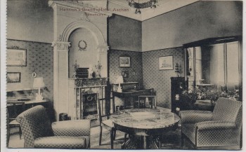 AK Aachen Henrion's Grand-Hotel Innenansicht Damensalon 1910