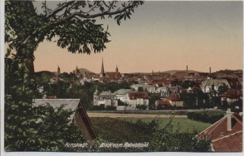 AK Arnstadt Blick vom Rabenhold Ortsansicht 1922
