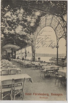 AK Remagen Hotel Fürstenberg Terrasse 1912