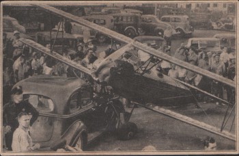 AK Flugzeug Unfall mit Auto Bilder Ur Gösta Berlings Saga Tecknade av Einar Nerman 1930