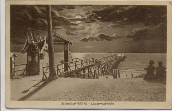Künstler-AK Ostseebad Graal-Müritz Landungsbrücke 1911