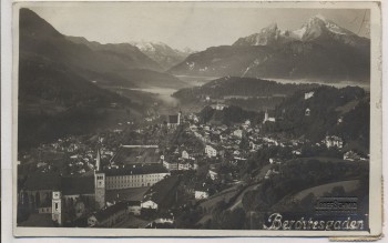 AK Foto Berchtesgaden Ortsansicht 1916