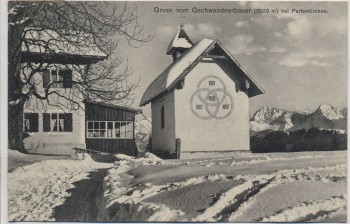 AK Garmisch-Partenkirchen Gruss vom Gasthof Gschwandnerbauer im Winter 1916