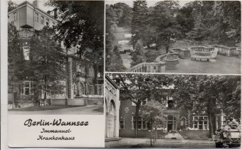 AK Berlin Wannsee Immanuel-Krankenhaus 3 Ansichten 1958