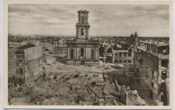 AK Foto Worms am Rhein Dreifaltigkeitskirche Ortsansicht nach Zerstörung 1945