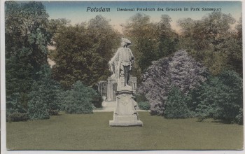AK Potsdam Denkmal Friedrich des Grossen im Park Sanssouci 1910