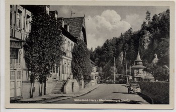 AK Rübeland im Harz Blankenburger Straße b. Oberharz am Brocken 1950