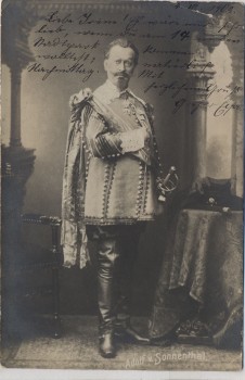 AK Foto Adolf von Sonnenthal Schauspieler mit Mantel und Degen 1903