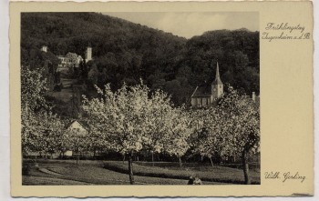 AK Foto Seeheim Jugenheim an der Bergstraße Frühlingstag Wilh. Gerling 1940