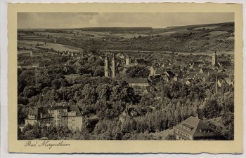 AK Foto Bad Mergentheim Ortsansicht mit Kirchen 1940