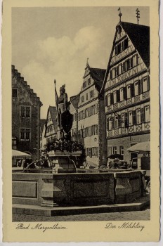 AK Foto Bad Mergentheim Der Milchling Brunnen 1940