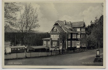 AK Foto Braunlage im Oberharz Hotel und Pension Waldpark 1940
