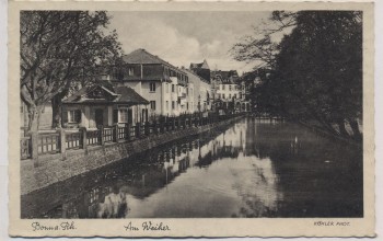 AK Bonn am Rhein Am Weiher mit Häusern 1930