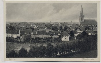 AK Unna Totalansicht mit Kirche Ortsansicht 1940