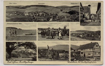 AK Mehrbild Knüllgebirge Schwarzenborn Appenfeld Trachten ... 1940