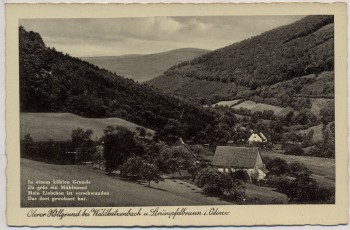 AK Oberer Höllgrund bei Waldkatzenbach u. Strümpfelbrunn im Odenwald 1940