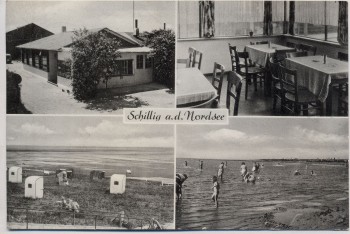 AK Mehrbild Schillig a. d. Nordsee Barbara-Stuben b. Horumersiel 1957