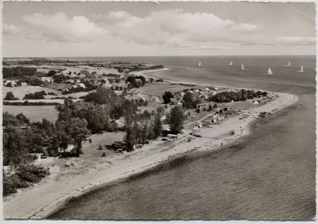 AK Foto Langholz an der Ostsee Luftbild b. Waabs 1960