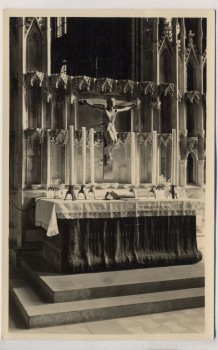 AK Foto Marburg a. d. Lahn St. Elisabethkirche Innenansicht Altar 1940