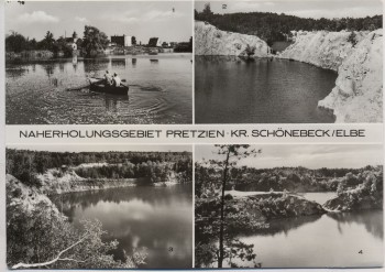 AK Mehrbild Pretzien Naherholungsgebiet bei Schönebeck Elbe 1981