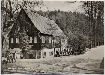 AK Foto Waldgaststätte Höllmühle im Muldental b. Penig 1977