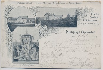 AK Plantagengut Göppersdorf b. Burgstädt 1899