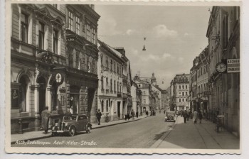 VERKAUFT !!!   AK Foto Asch Adolf-Hitler-Straße Sudetengau Aš Tschechien 1940