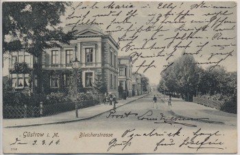 AK Güstrow in Mecklenburg Bleicherstraße 1904 RAR