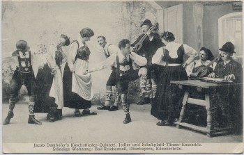 AK Künstler Jacob Damhofer' s Koschatlieder-Quintett Bad Reichenhall Kämmerbräu 1906
