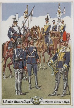 Künstler-AK 1. und 3. Garde-Ulanen-Regiment Paul Pietsch Potsdam 1940