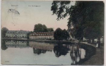 AK Benrath Schloss Am Schloßteich Düsseldorf 1909
